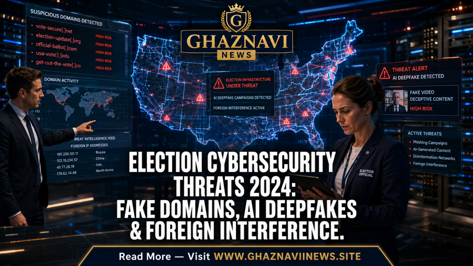 A new Check Point report warns of rising election cybersecurity threats in 2024 — from thousands of suspicious domains and phishing attacks to AI deepfakes and foreign interference by Russia, China, and Iran